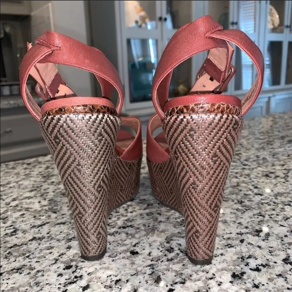 Bacio61 Piglio Wedges- Size 7 1/2 - Leather